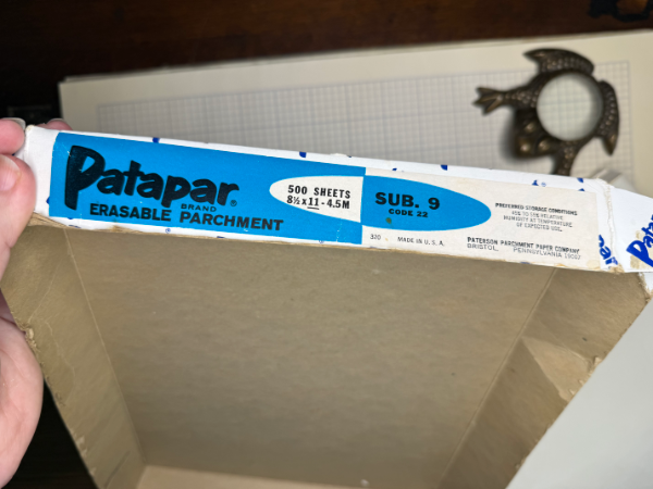 Vintage Patapar Erasable Parchment Typing Paper