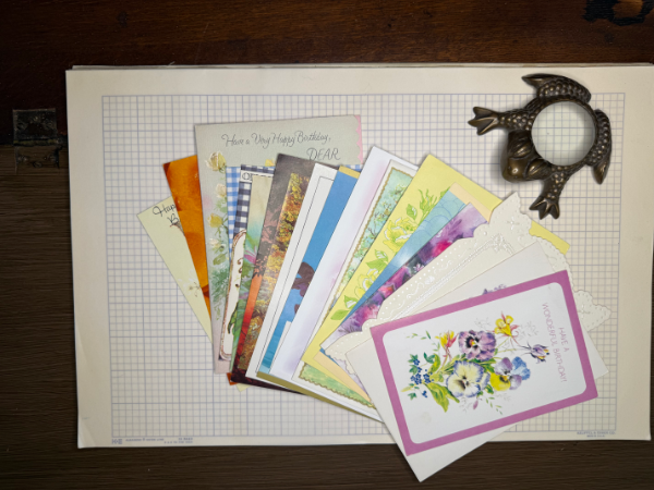 Vintage collection of birthday cards