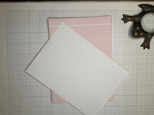 Vintage pink writing paper