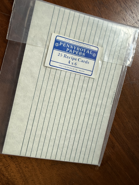 Vintage set of "Rosemary for Remembrance" recipe cards