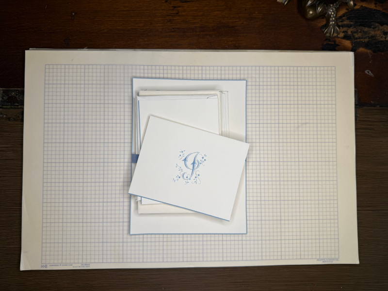 Vintage Montag's Madeira Stationery Engraved Initial J Set
