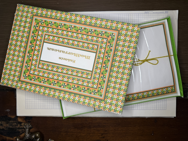 Vintage 1970s Eaton's Mediterranean Stationery Set