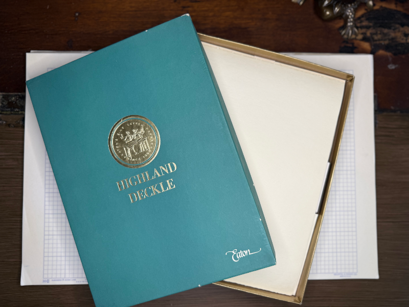 Vintage 1980s Eaton Highland Deckle Stationery Set