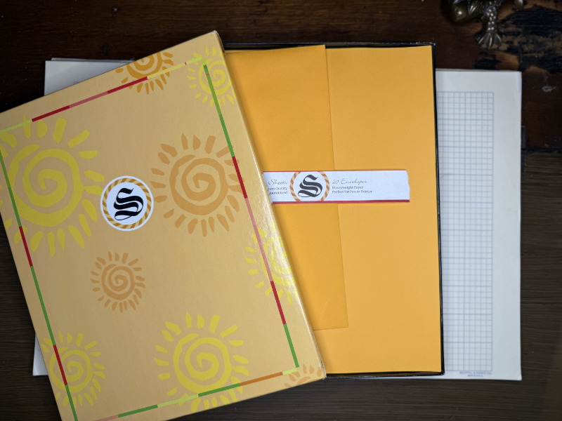 Vintage Southworth Bright Orange Stationery Set