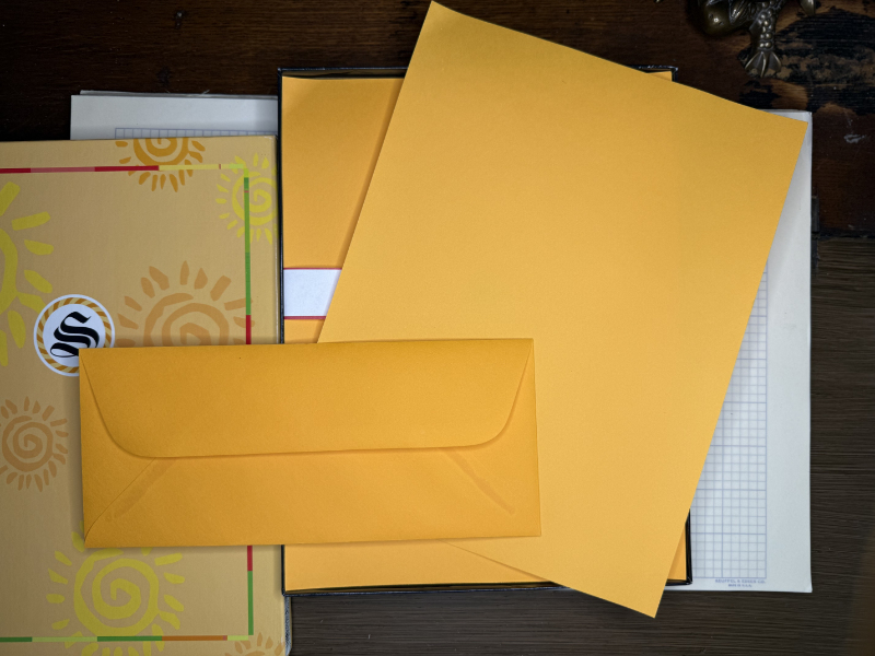 Vintage Southworth Bright Orange Stationery Set