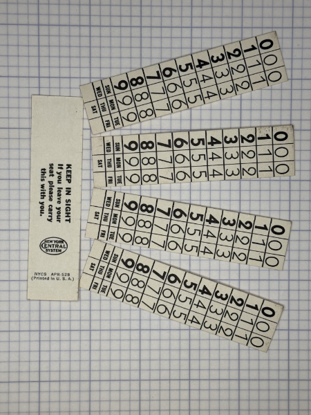 Vintage unpunched Train Tickets