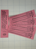 Vintage Unused Train Tickets Pink