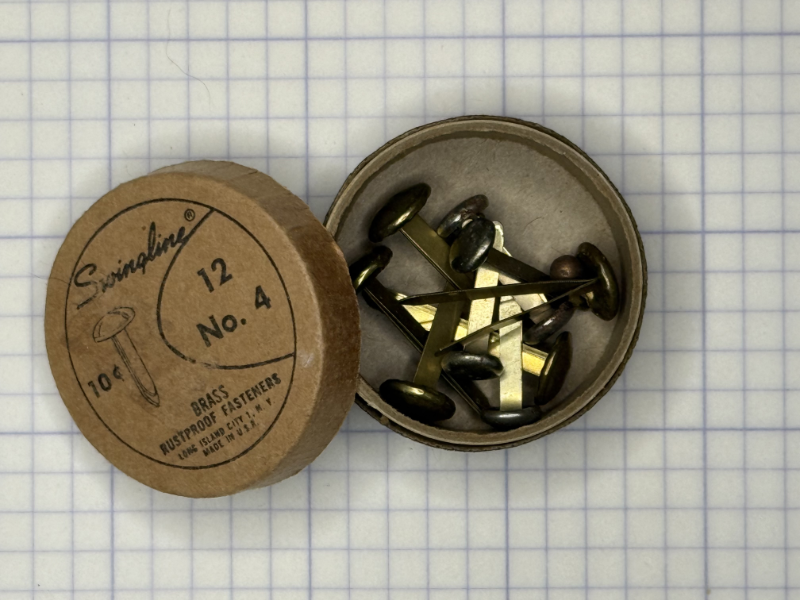Vintage Swingline Brass Fasteners
