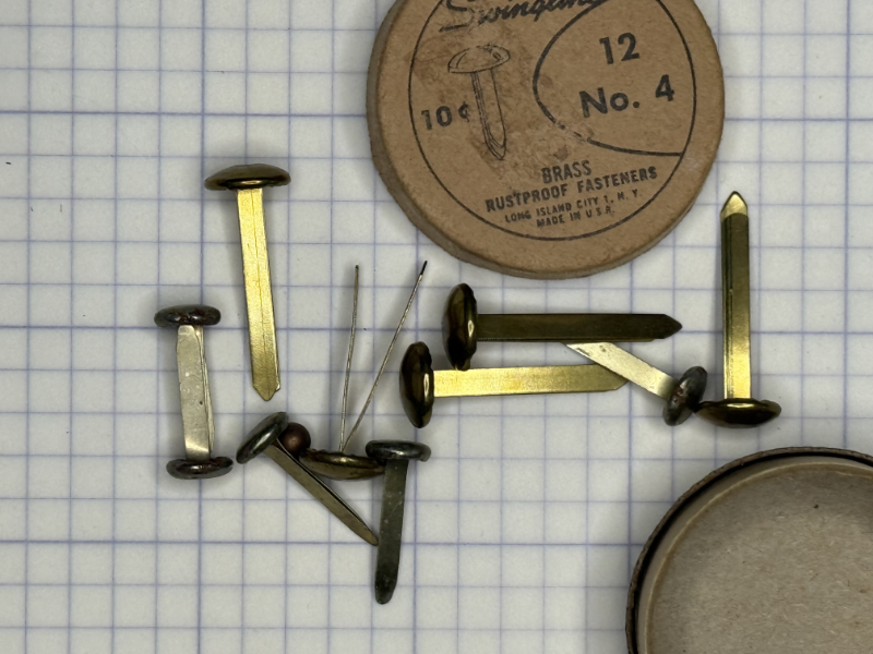Vintage Swingline Brass Fasteners