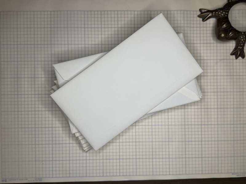 Vintage Crane's Dark Blue Lined Envelopes