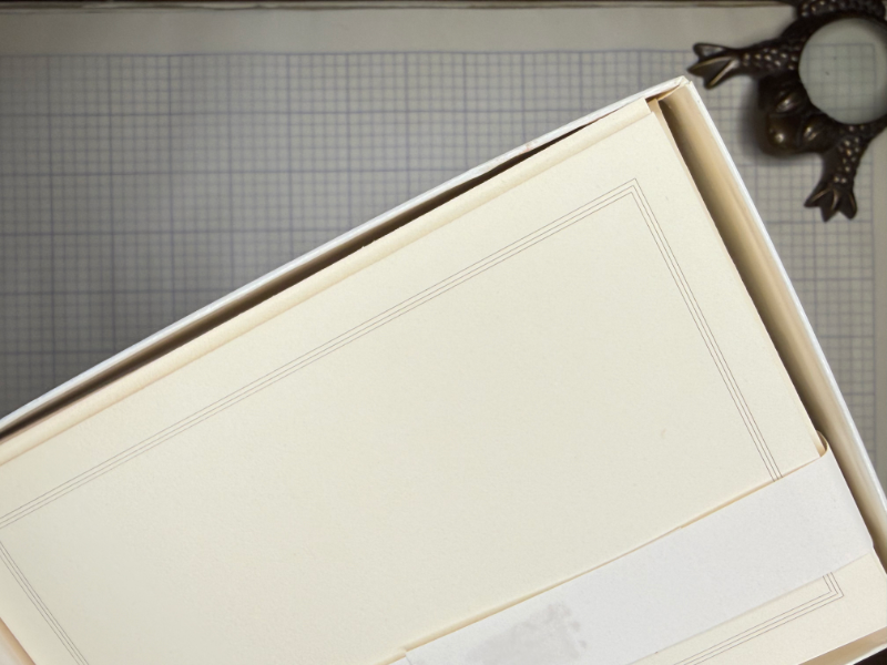 Vintage Crane's Beige Note Cards with Envelopes