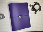 Purple Leather A5 Bifold Journal Cover