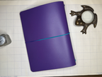 Purple Leather A5 Bifold Journal Cover