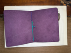 Purple leather A6 Journal with Two Inserts