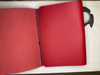 Red Leather Journal Cover with Gold Concho and 2 Inserts
