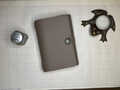 Taupe Leather A6 trifold journal with two inserts