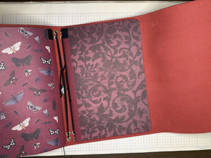 Red Leather Journal Cover with Gold Concho and 2 Inserts