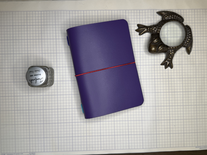 Purple leather A6 Journal with Two Inserts
