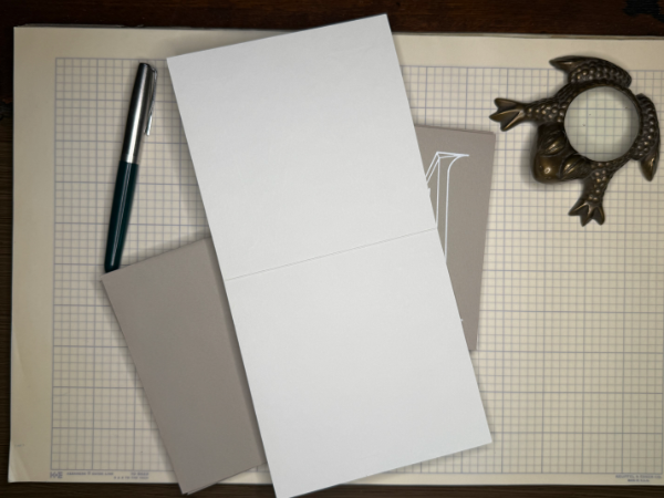 Letter M Monogram Note Cards